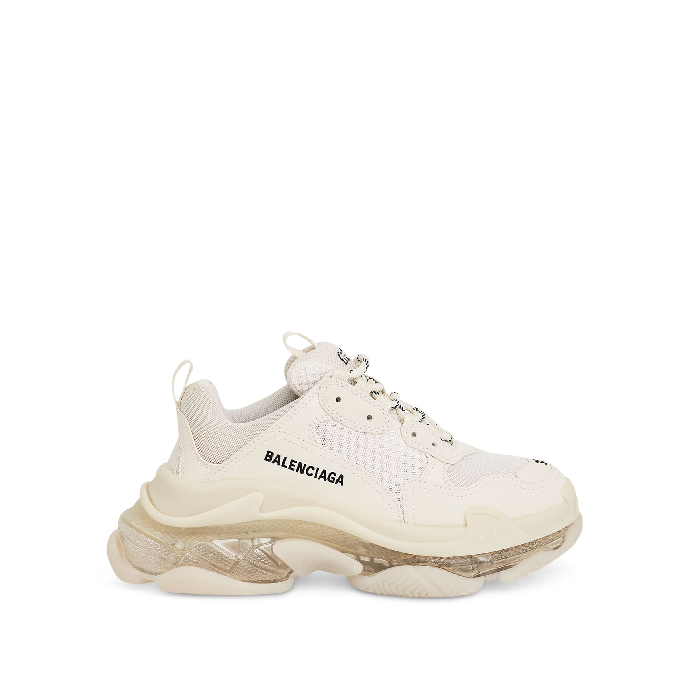 Triple S Clear Sole Sneakers in Light Beige