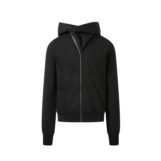 Cotton Jersey Mountain Hoodie in Black