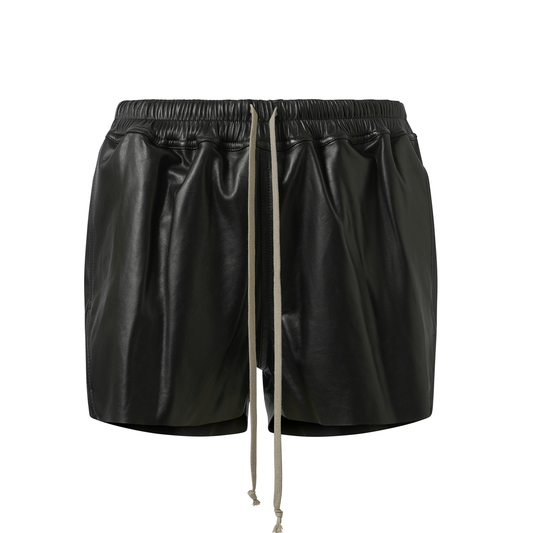 Leather Short Boxers in Black