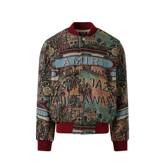 Amiri Jazz Hideaway Bomber in Multicolour