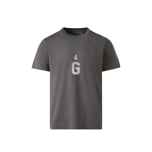 Four G Dyed Logo T-Shirt in Quartz Grey