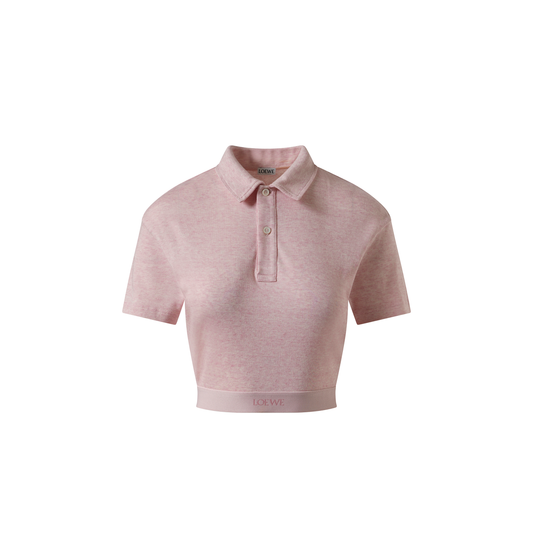 Cropped Polo in Pink