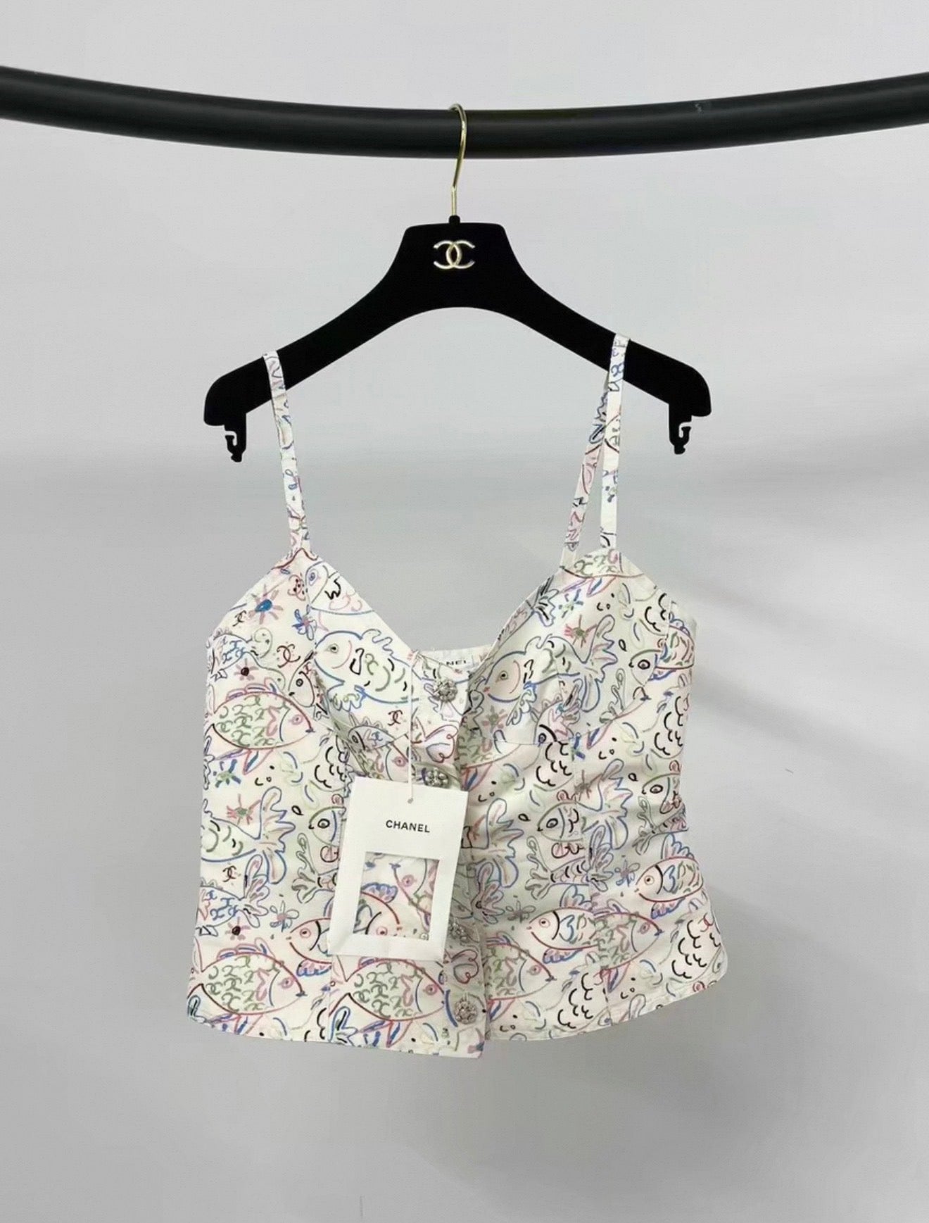 Chanel 25C fish print top