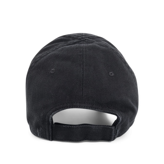 Logo Visor Cap in Black/White