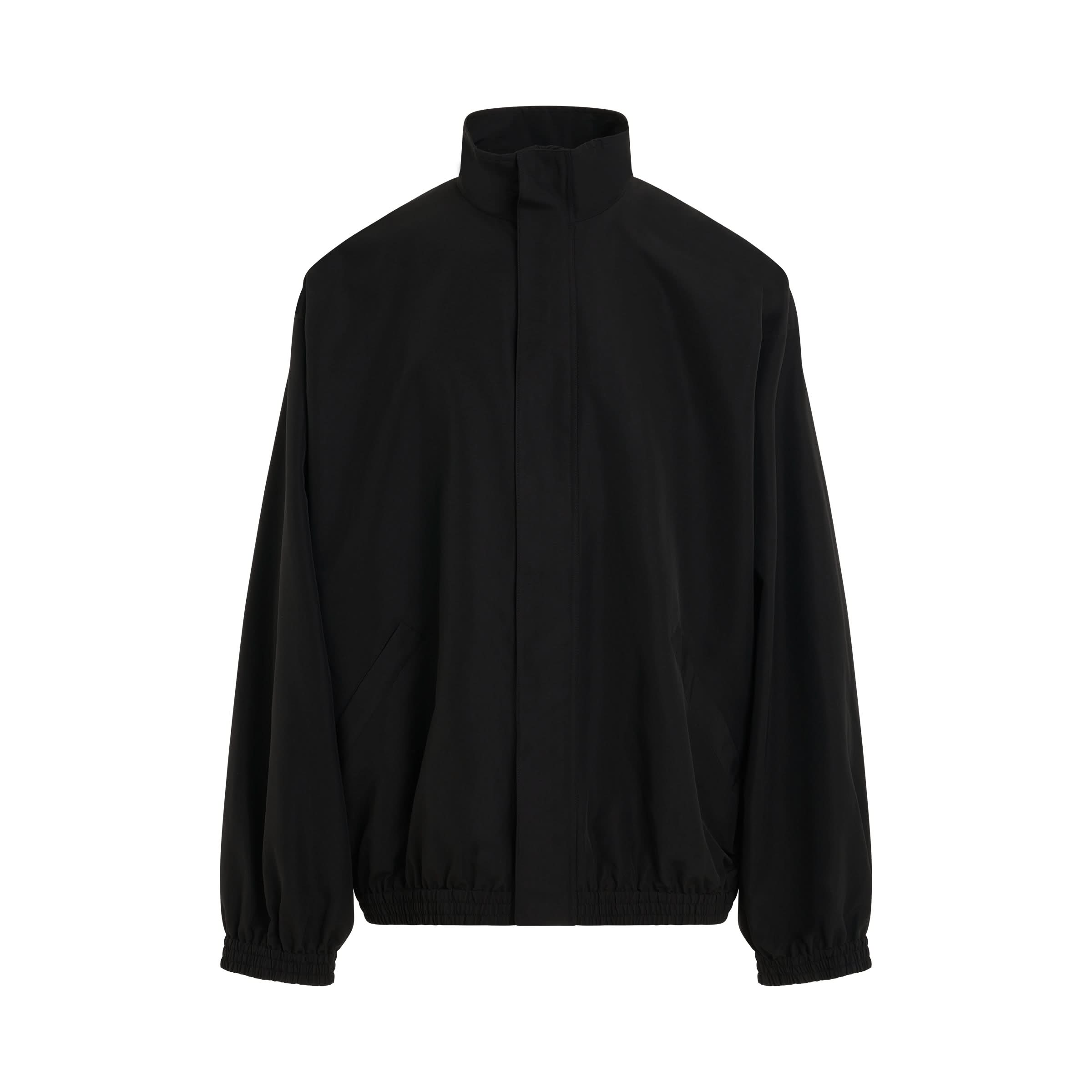 Technical Faille Tracksuit Jacket in Black