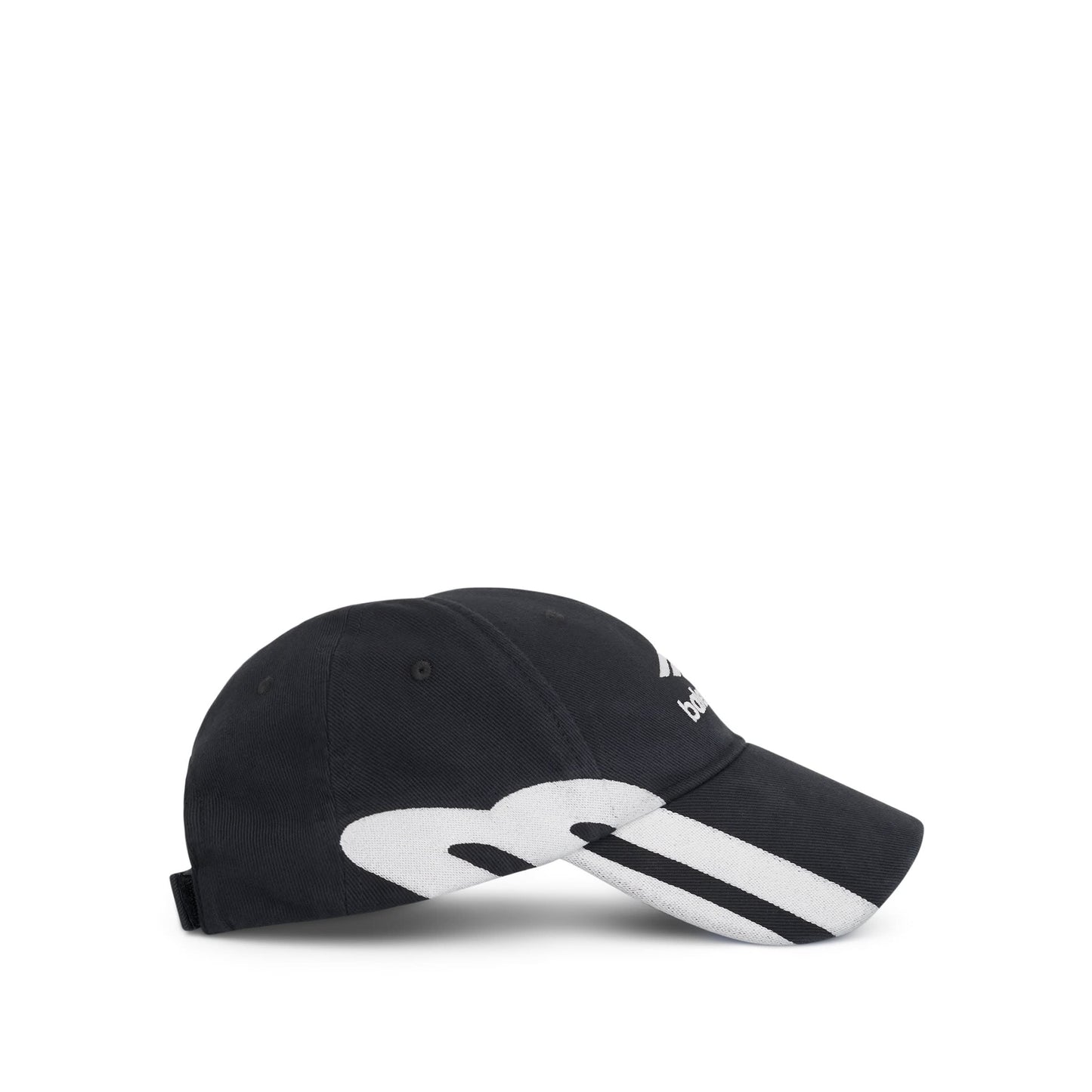 3B Balenciaga Cap in Faded Black/White