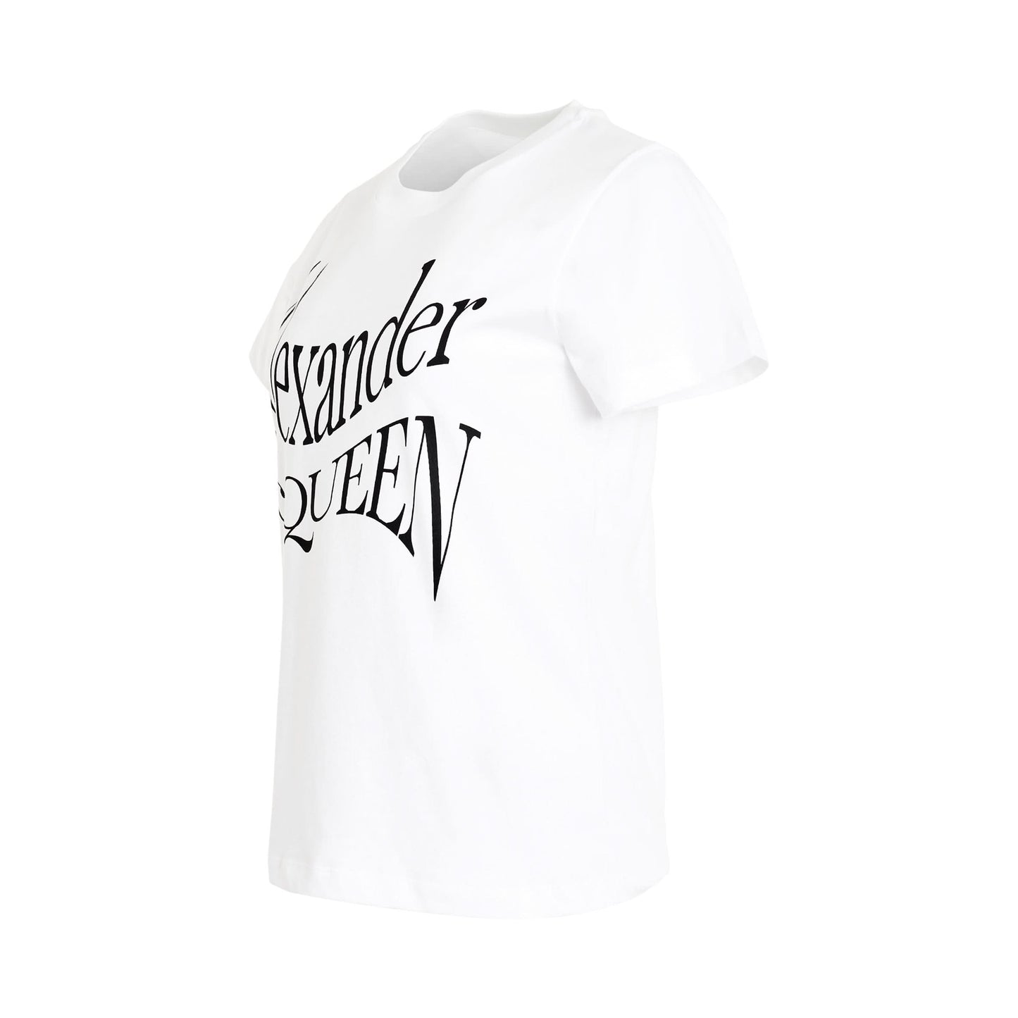 Warped Print T-Shirt in White