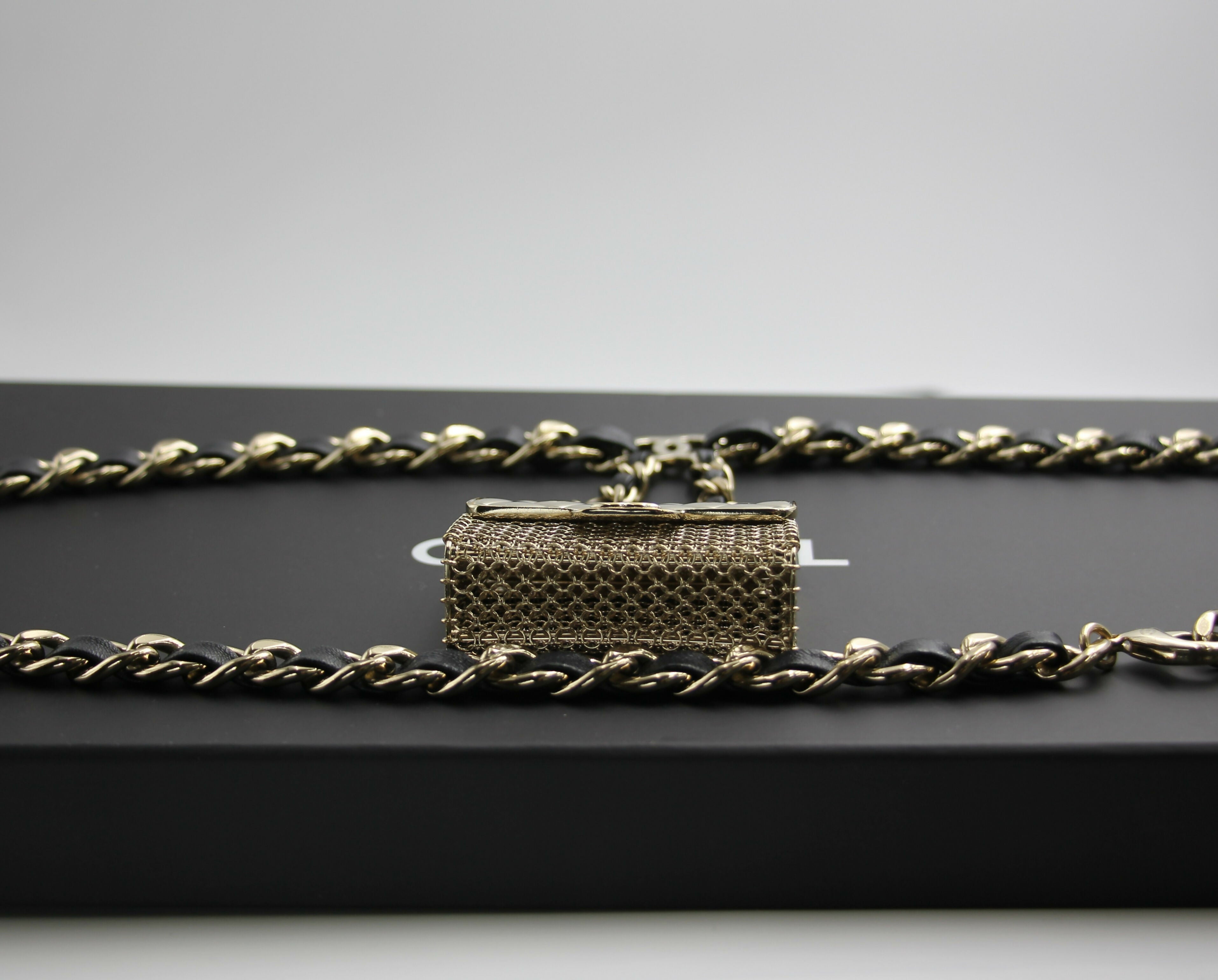 Chanel B21S Metal Handbag Leather Chain Waist Chain 90cm