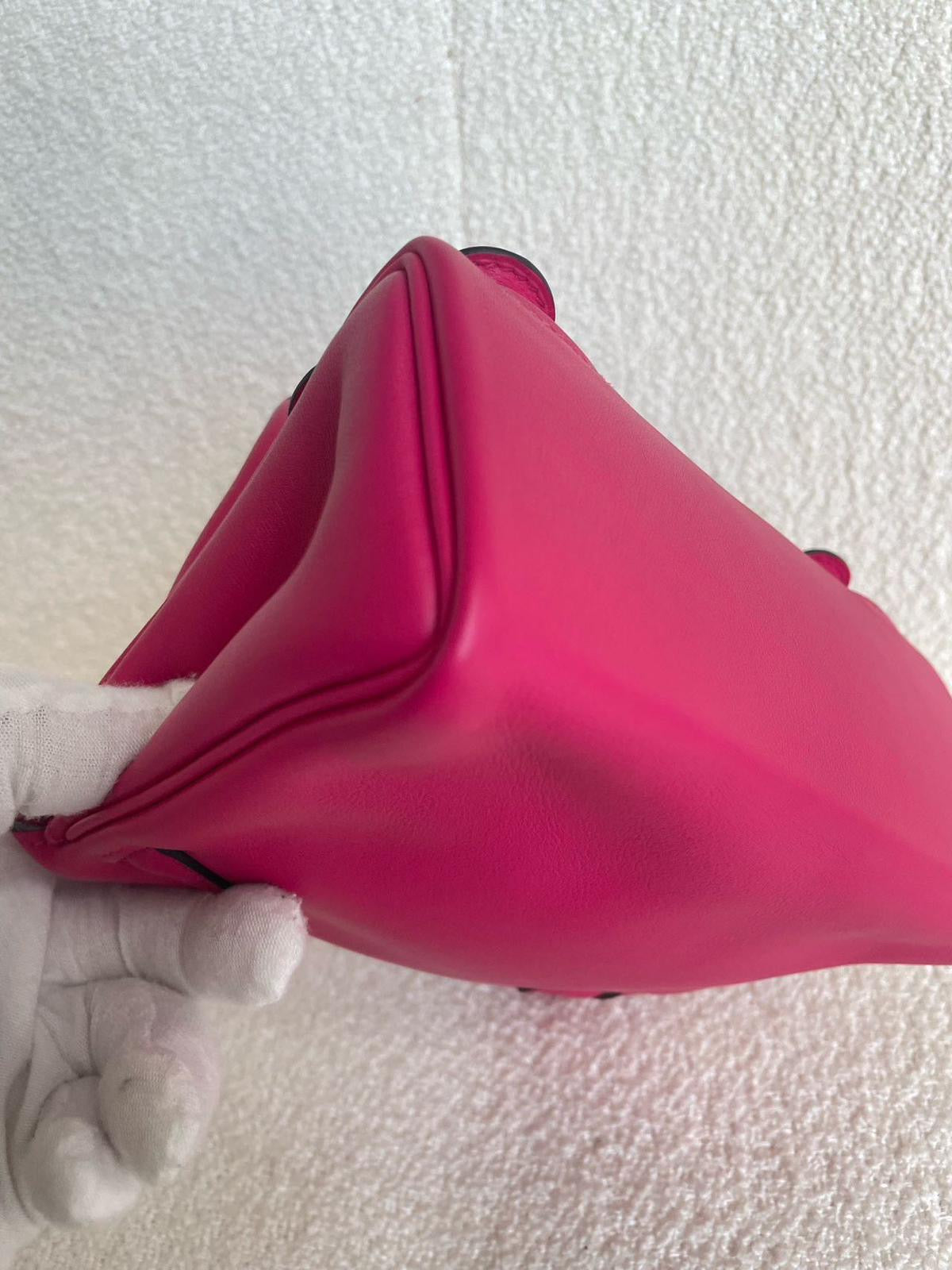 Hermes Kelly doll Pink Red Swift leather palladium hardware