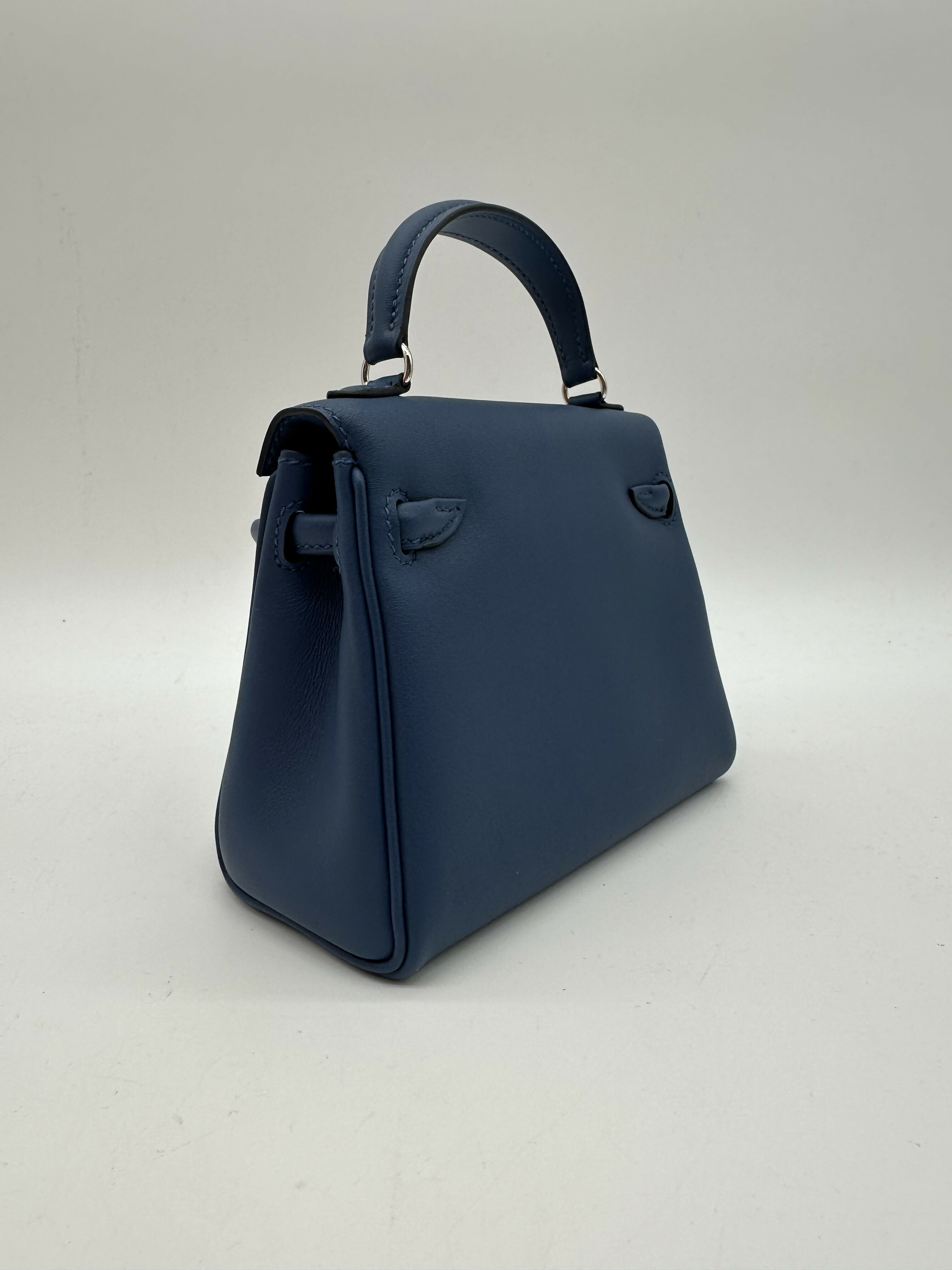 Hermès Kelly Doll Blue Tie / Caban Swift PHW K