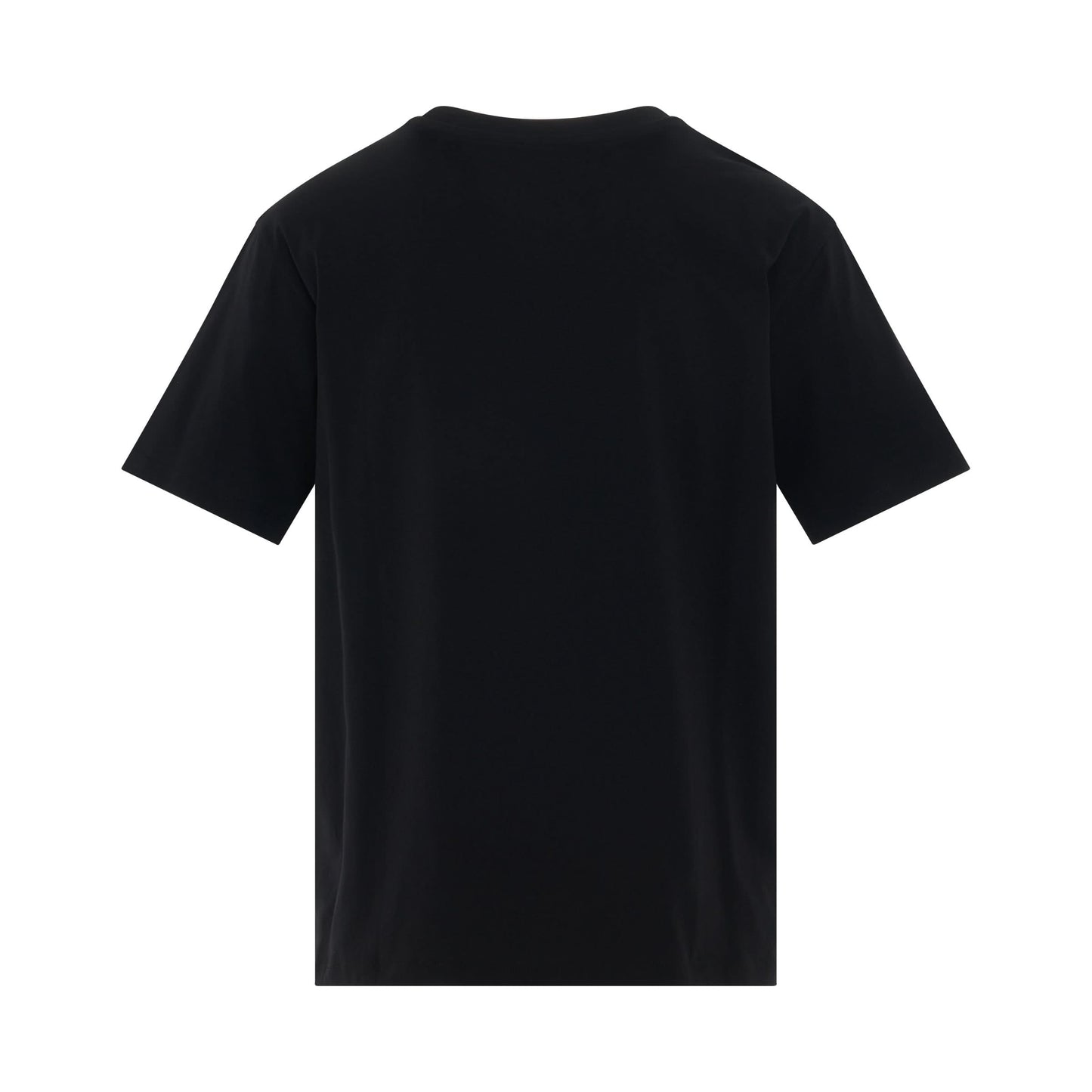 Rubber Straight Fit T-Shirt in Black/White