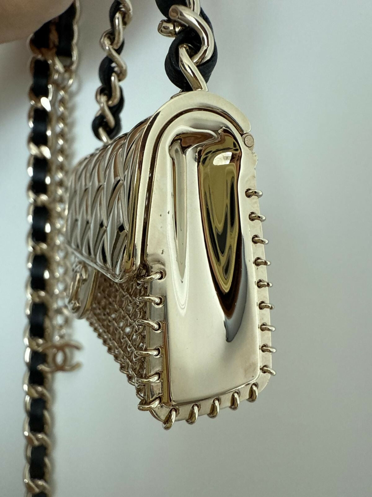 Chanel B21S Metal Handbag Leather Chain Waist Chain 85cm