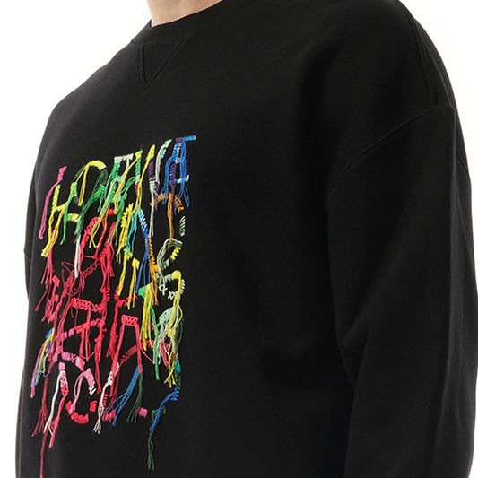 Abstract Anagram Sweatshirt in Black/Multicolour