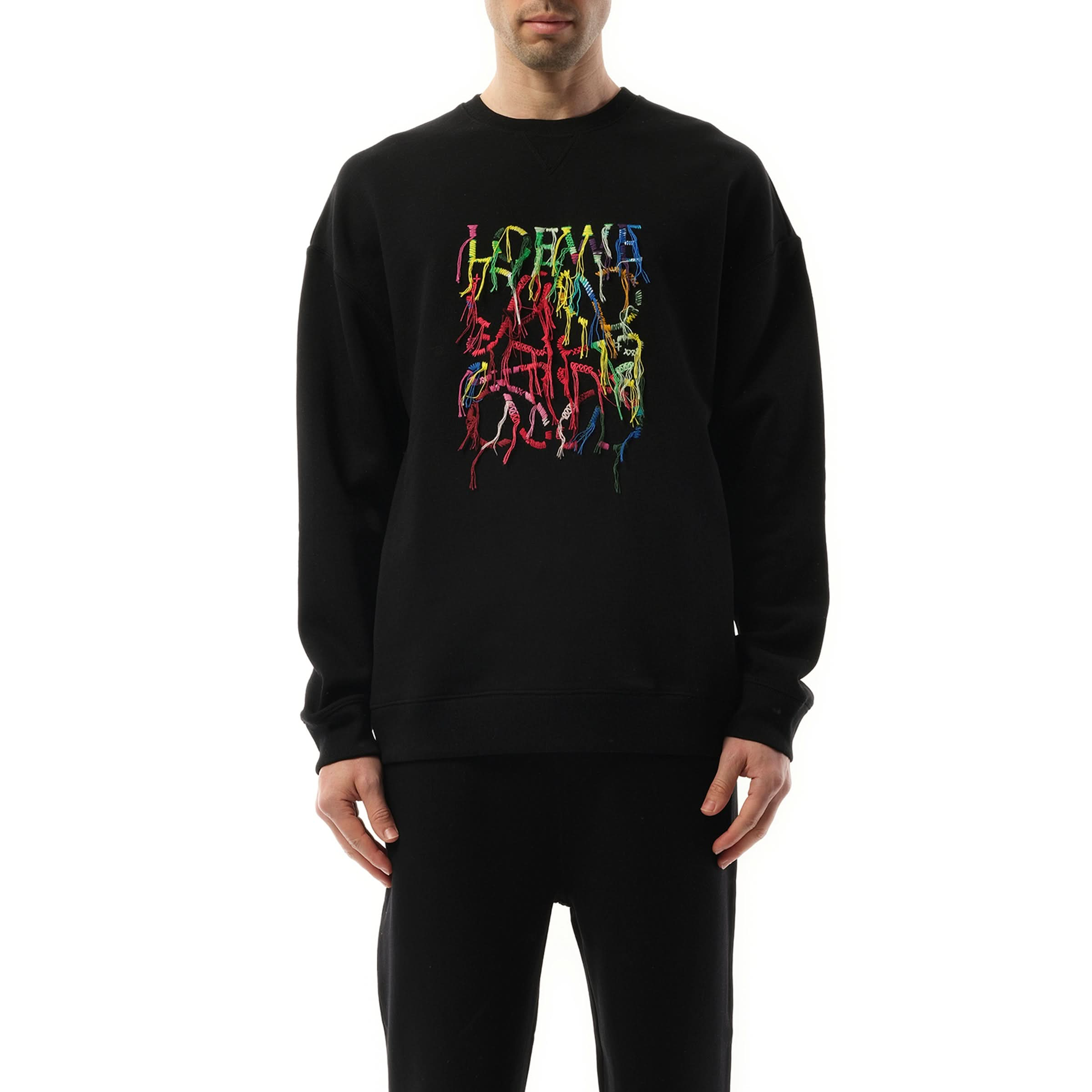 Abstract Anagram Sweatshirt in Black/Multicolour