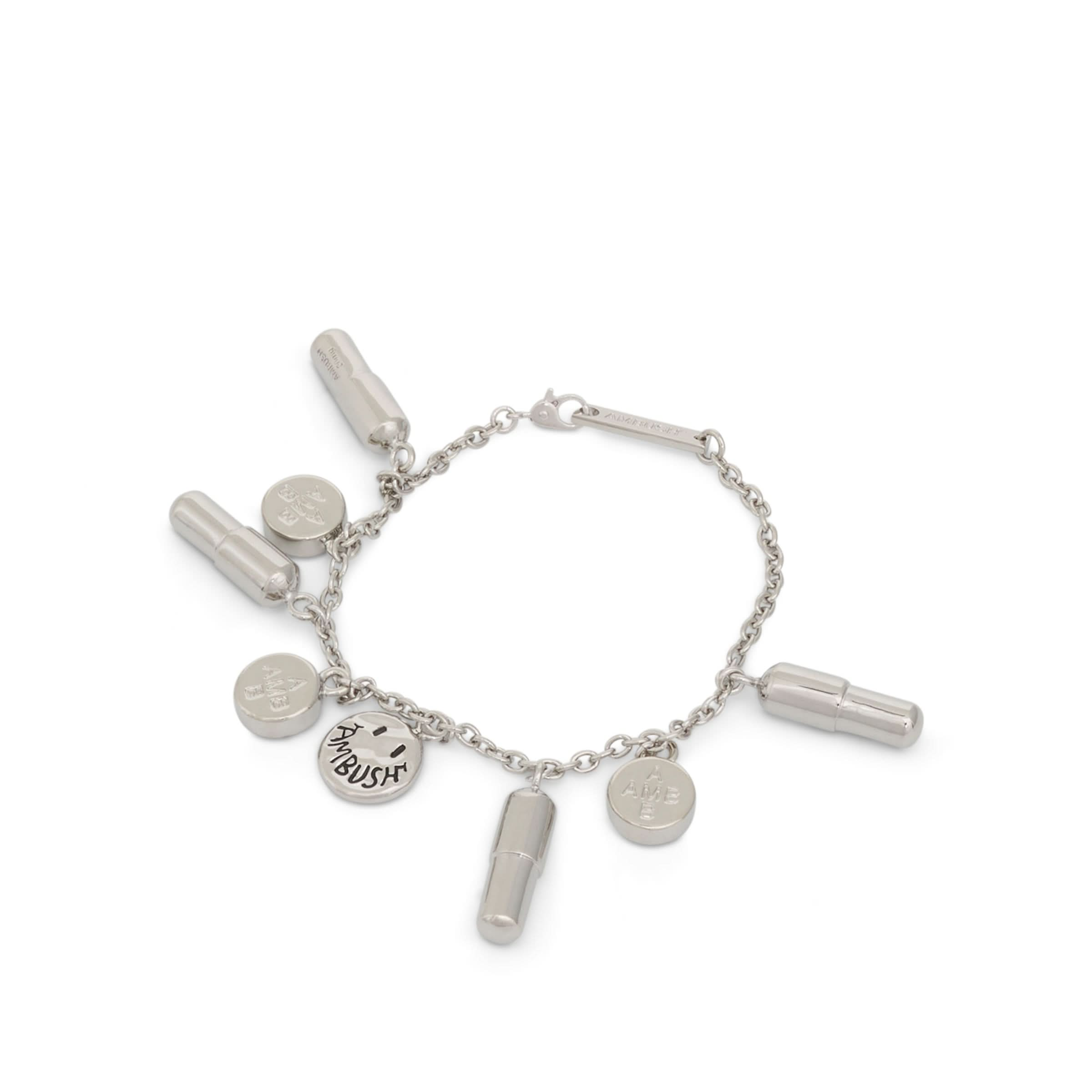 Multi Pill Charm Bracelet in Silver