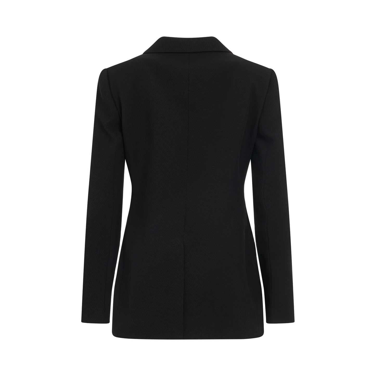 Starchy Wool Tricotine Jacket in Black