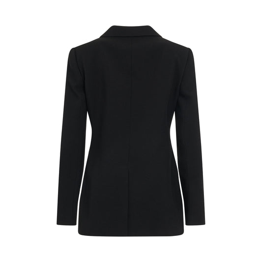 Starchy Wool Tricotine Jacket in Black