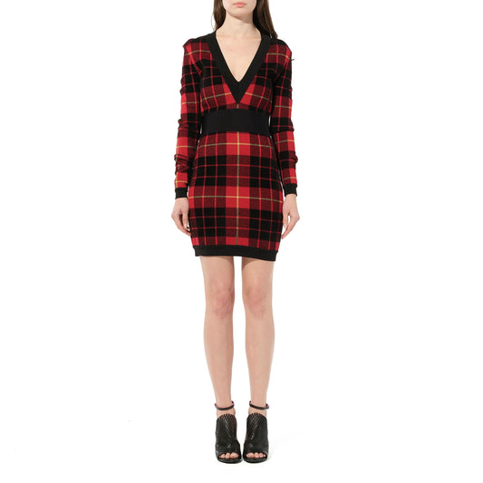 Dress in Tartan Red/Black