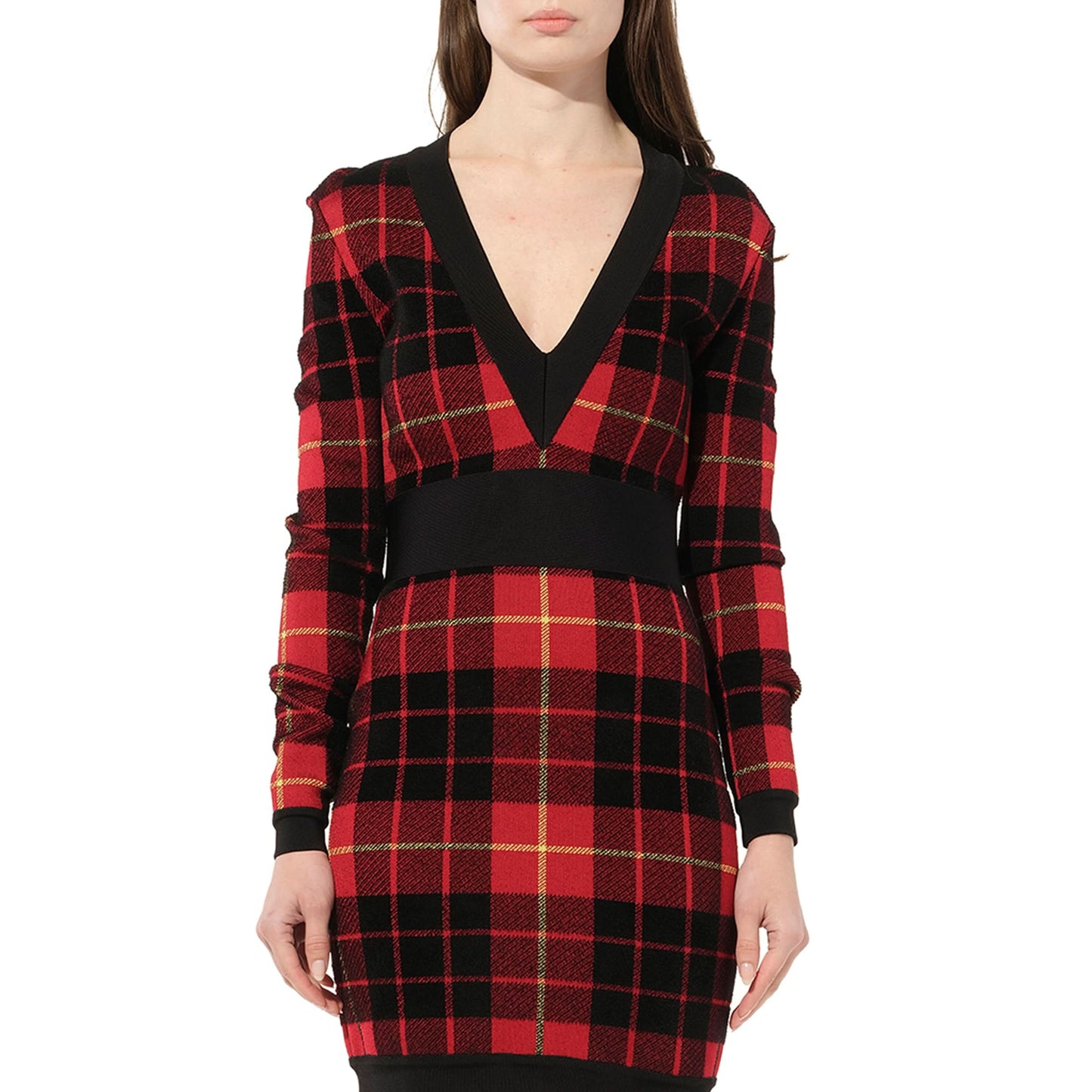 Dress in Tartan Red/Black