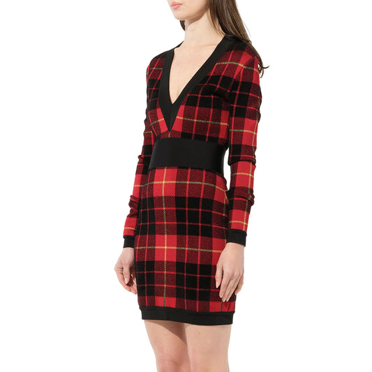 Dress in Tartan Red/Black