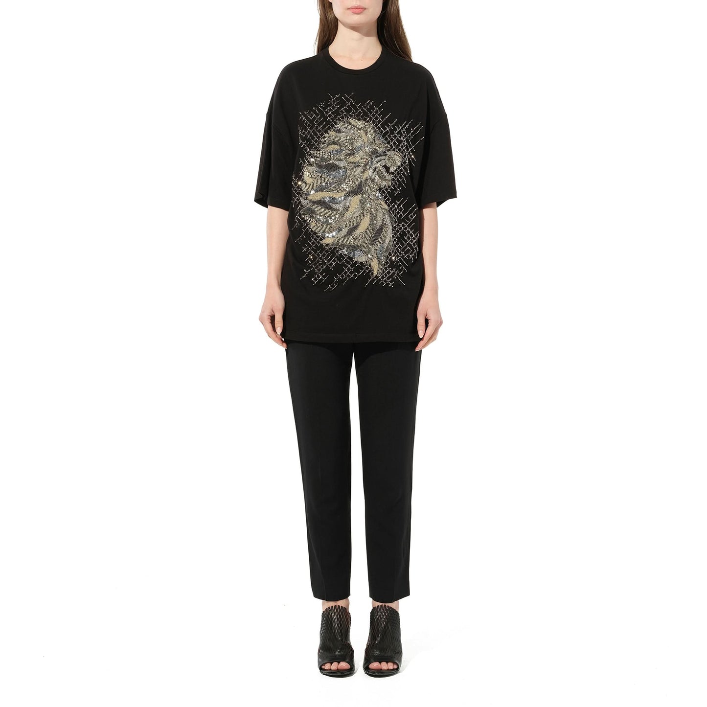 Lion Jewel T-Shirt in Black