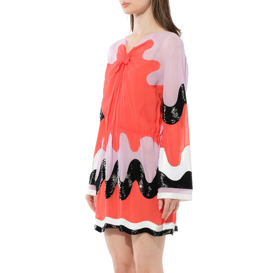 Belted Dress in Multicolor