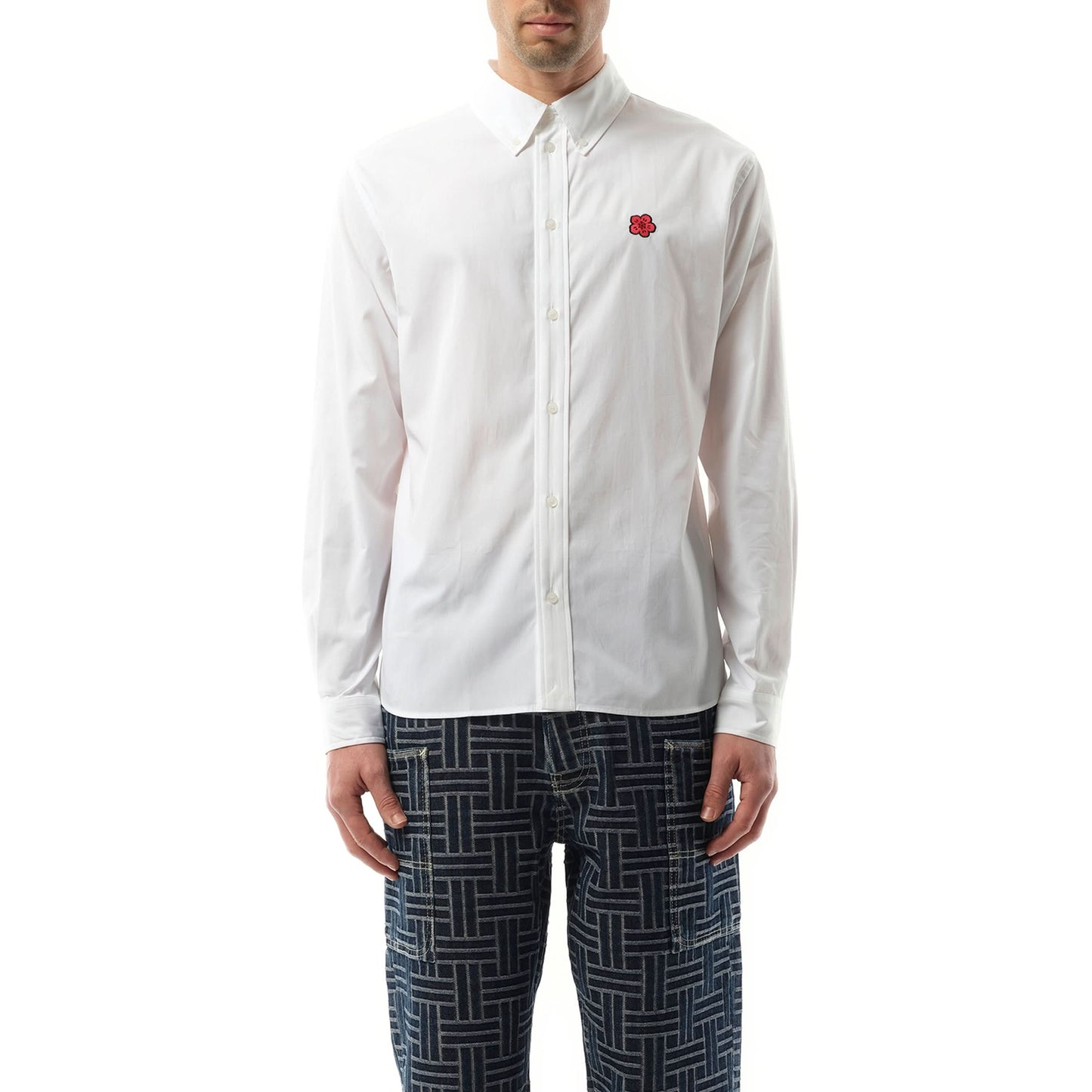 Boke Flower Crest Shirt in White