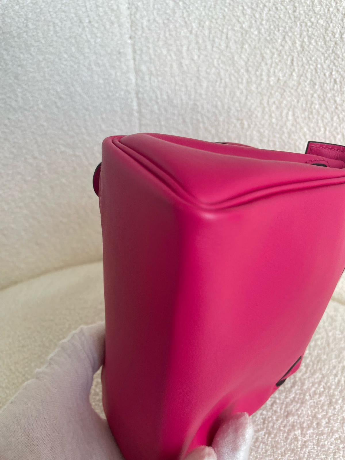 Hermes Kelly doll Pink Red Swift leather palladium hardware