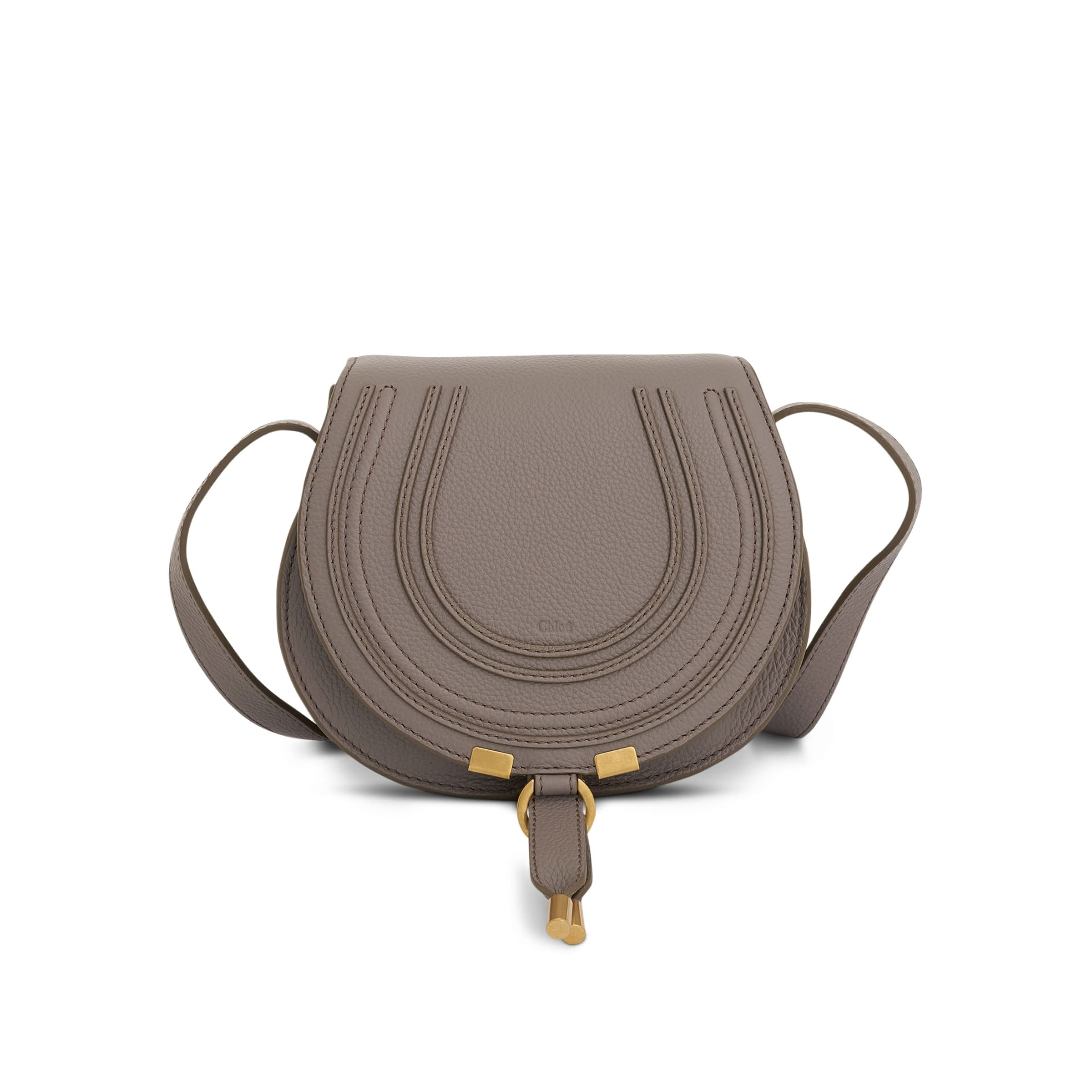 Marcie Small Saddle Bag in Cashmere Grey