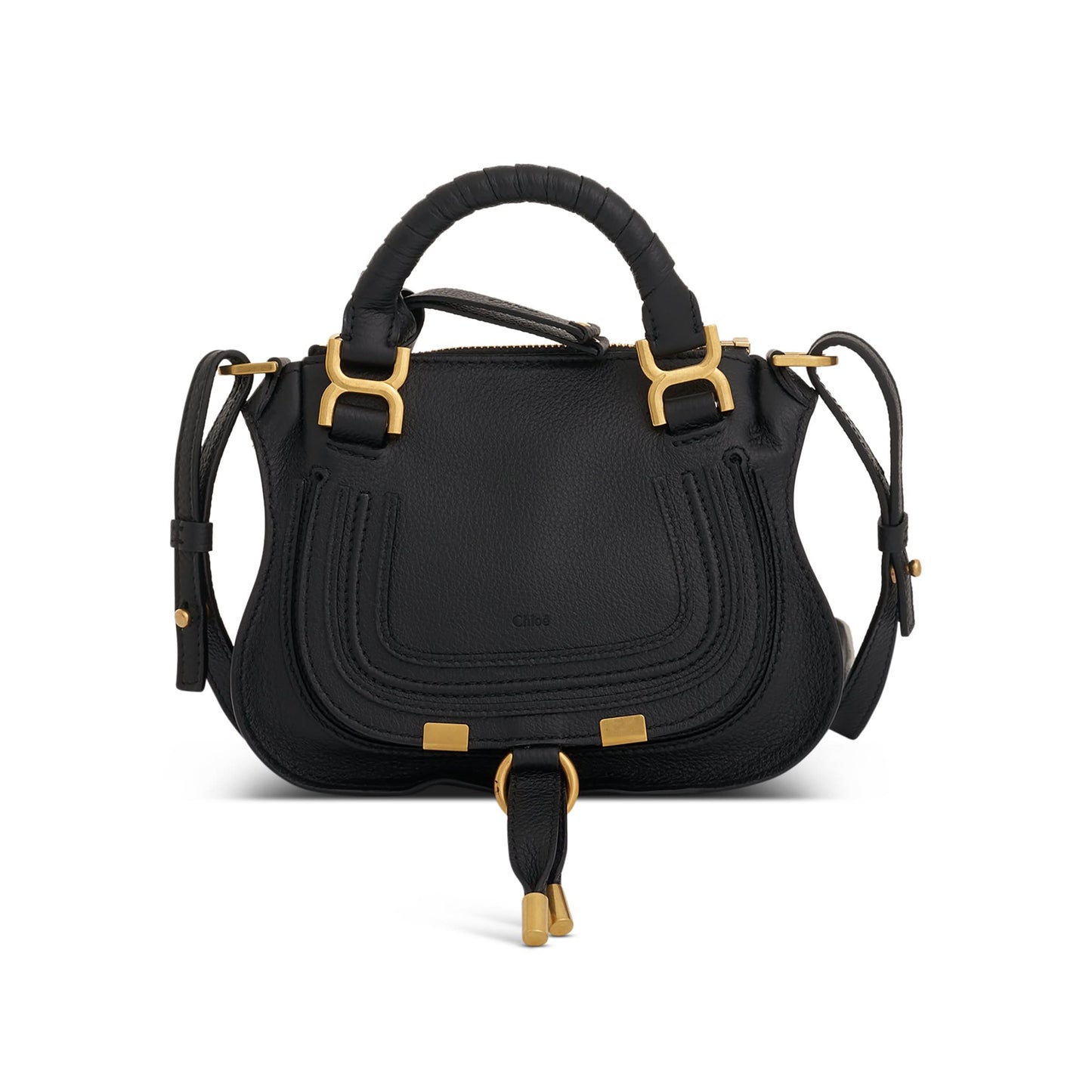 Marcie Mini Double Carry Bag in Black