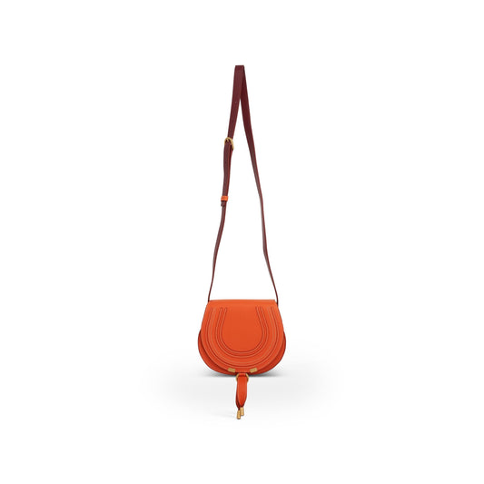 Marcie Small Saddle Bag in Poppy Orange