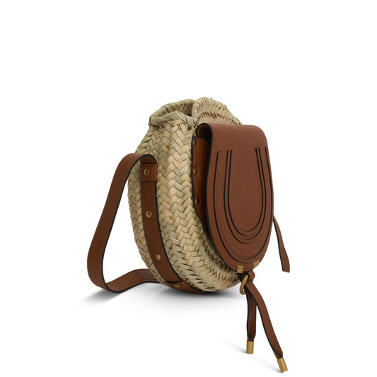 Marcie Crossbody Basket Bag in Tan