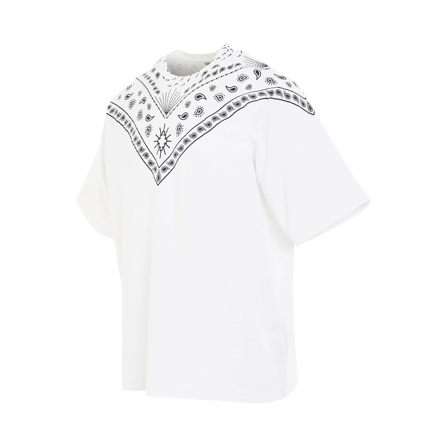 Bandana Over T-Shirt in White/Black