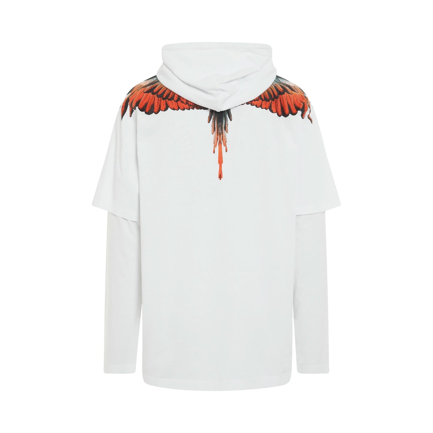 Icon Wings Double Sleeves T-Shirt in White/Orange