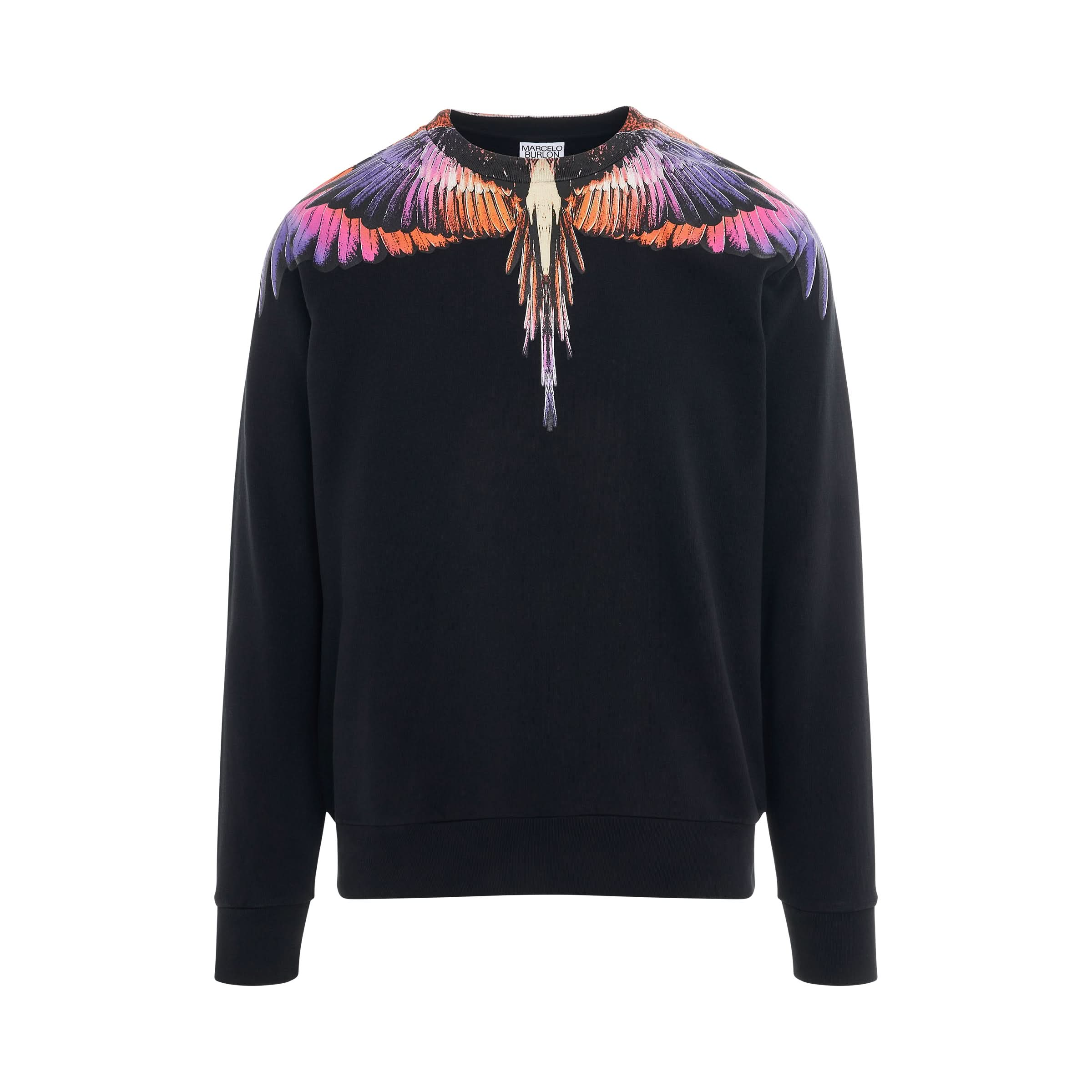 Icon Wings Regular Crewneck in Black/Pink