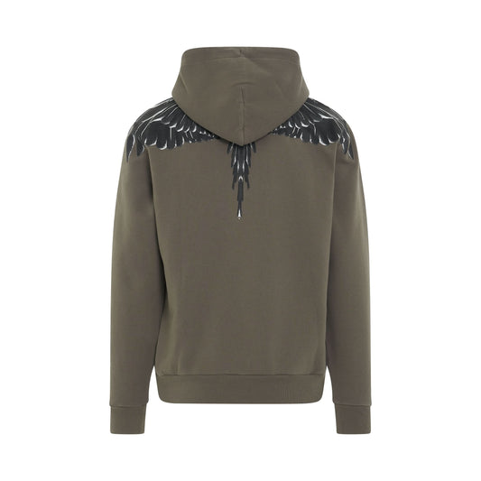 Icon Wings Regular Fit Hoodie in Army/Black