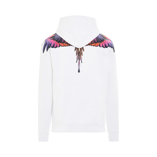 Icon Wings Regular Hoodie in White/Pink