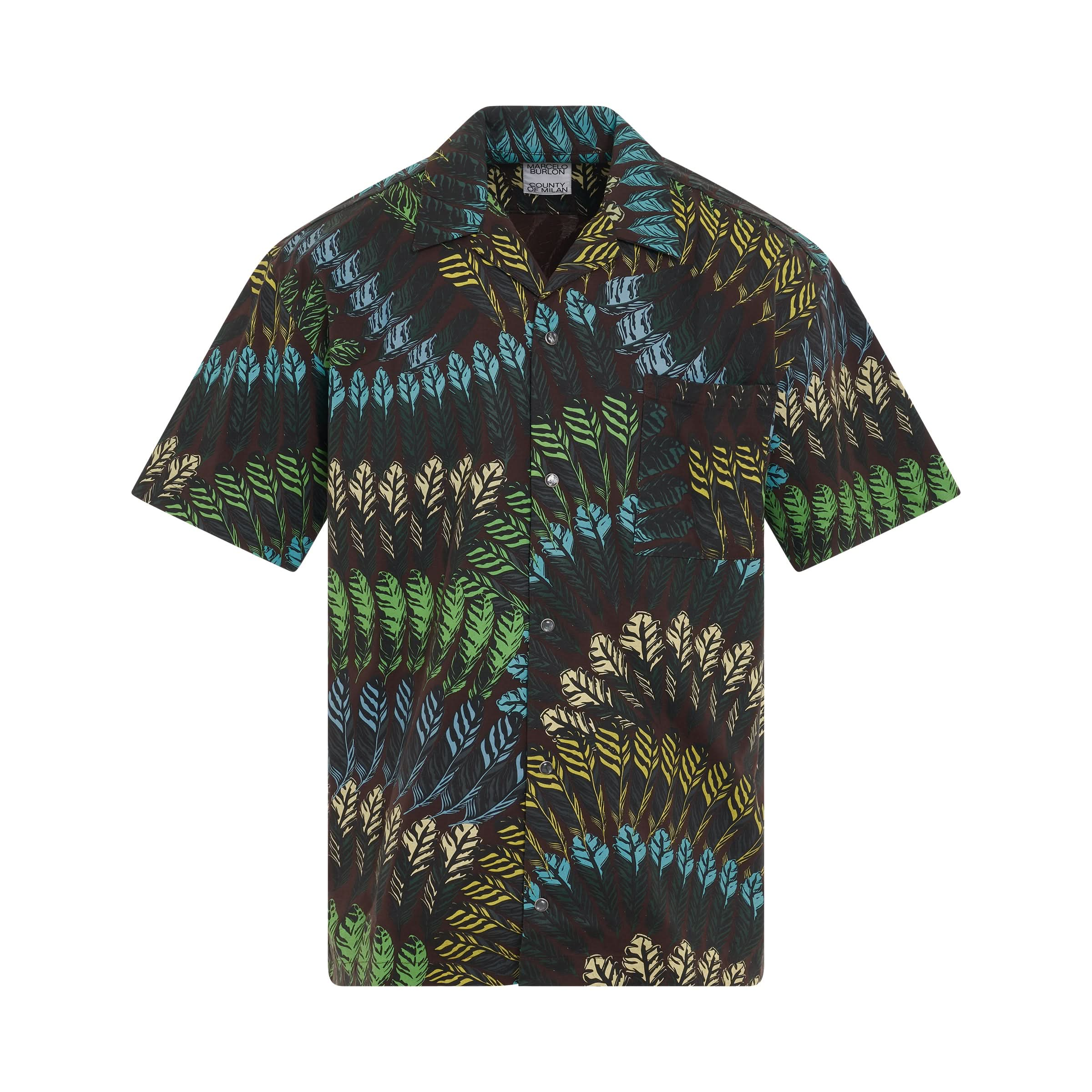 Feathers Hawaii Short Sleeve Shirt in Brown/Grey