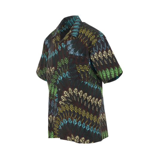 Feathers Hawaii Short Sleeve Shirt in Brown/Grey