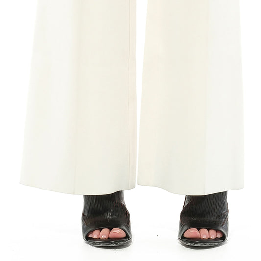 Cable Belt Pants in White