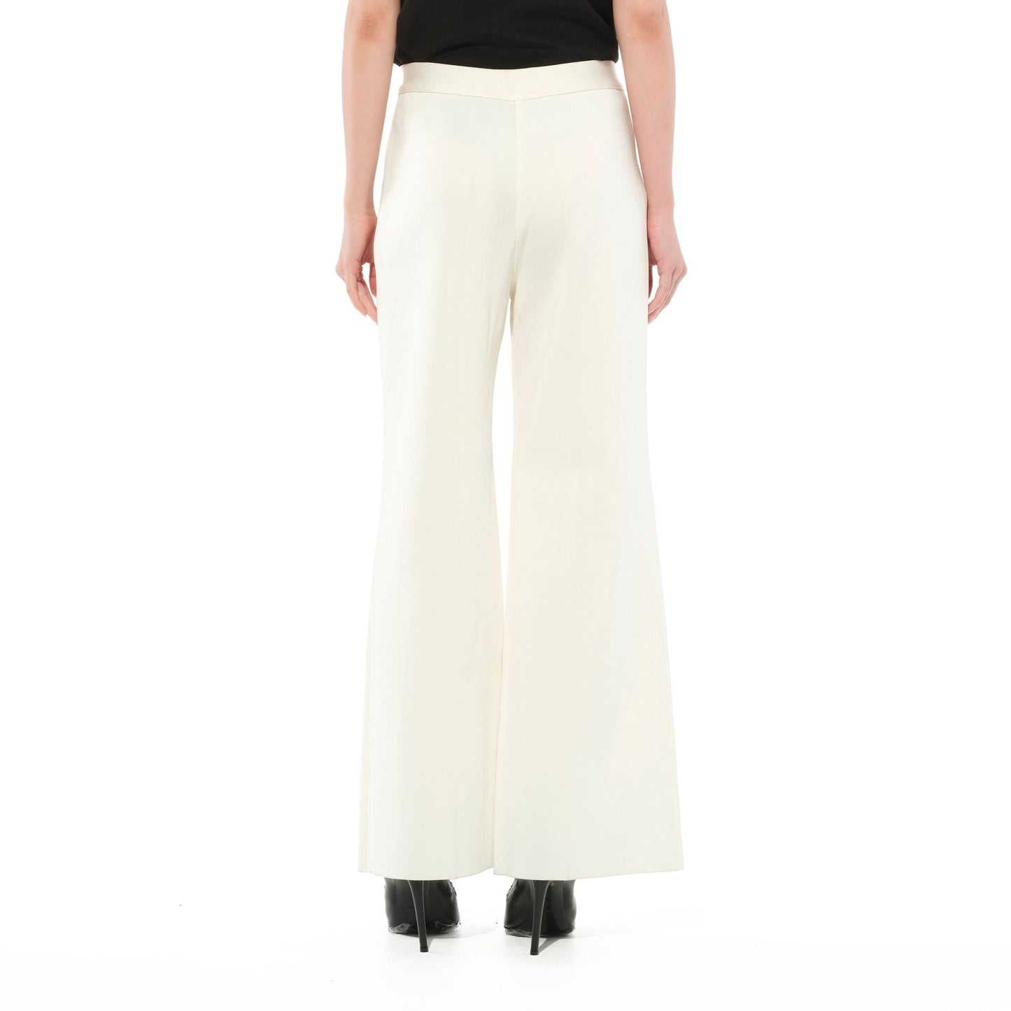 Cable Belt Pants in White