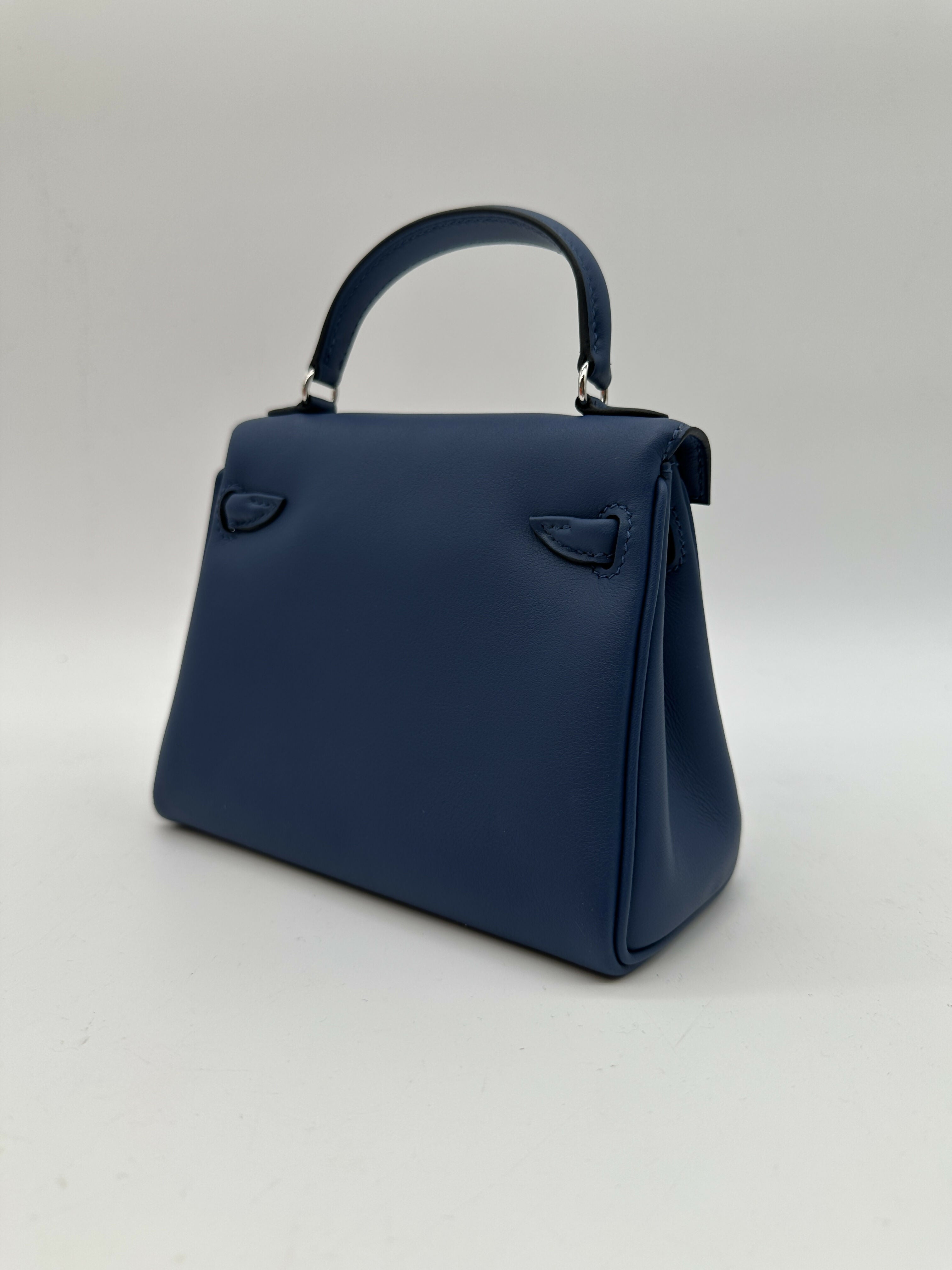 Hermès Kelly Doll Blue Tie / Caban Swift PHW K