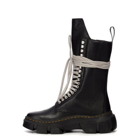 Rick Owens x Dr. Martens 1918 Calf Length Boots in Black