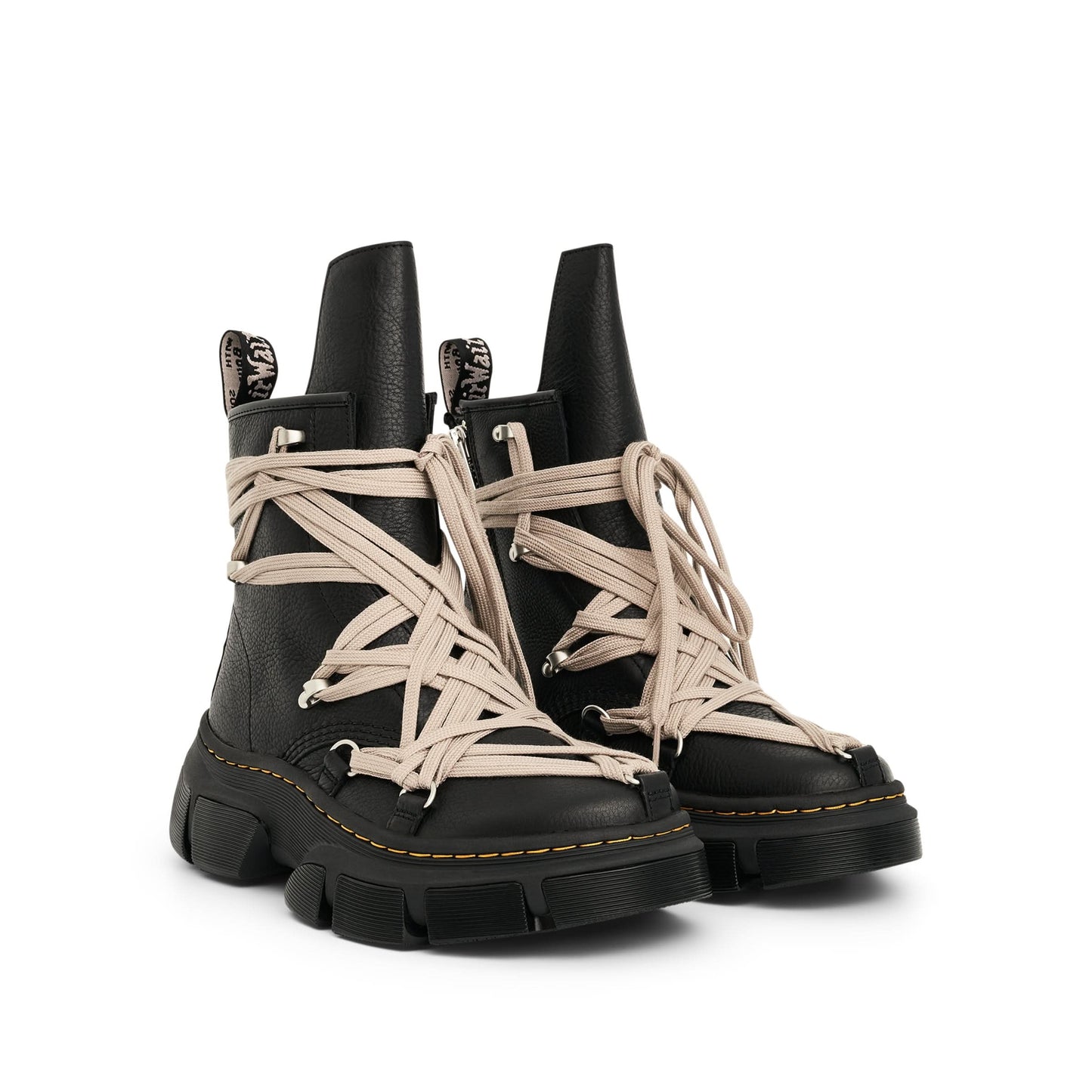 Rick Owens x Dr. Martens 1460 Mega Lace Boots in Black