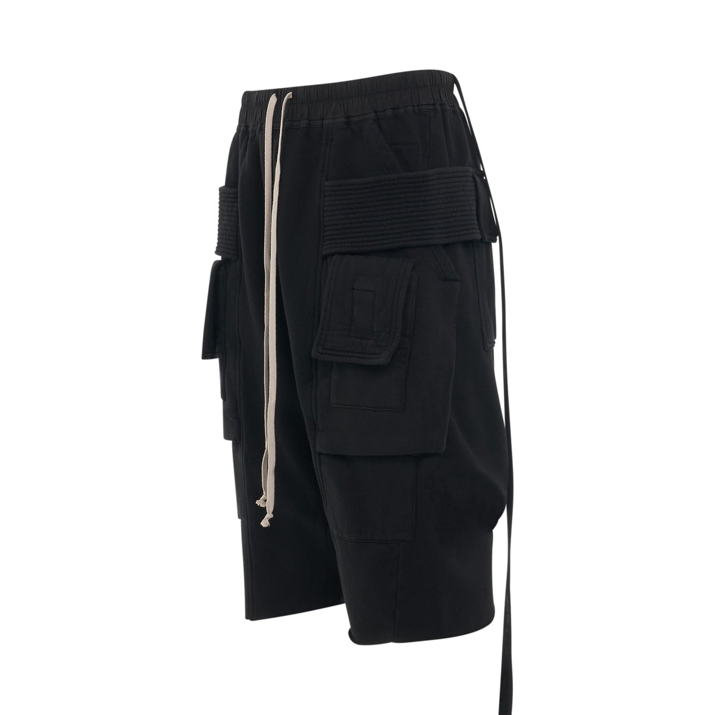 Creatch Cargo Pods Sweat Shorts in Black