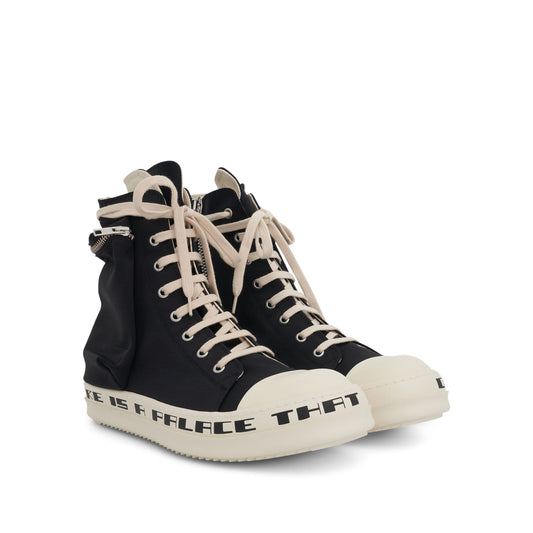 Cargo High Sneaker with Tears Bumper in Black/Milk