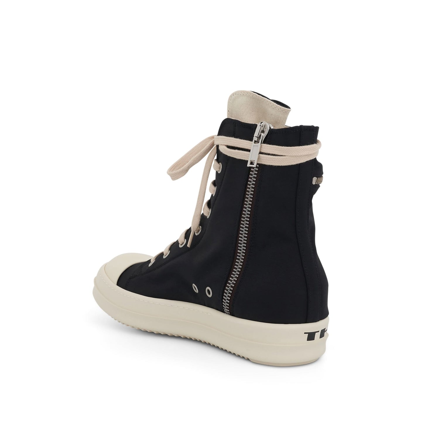 Cargo High Sneaker with Tears Bumper in Black/Milk