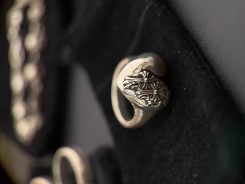 Chrome Hearts 925 Sterling Silver Heart Ring