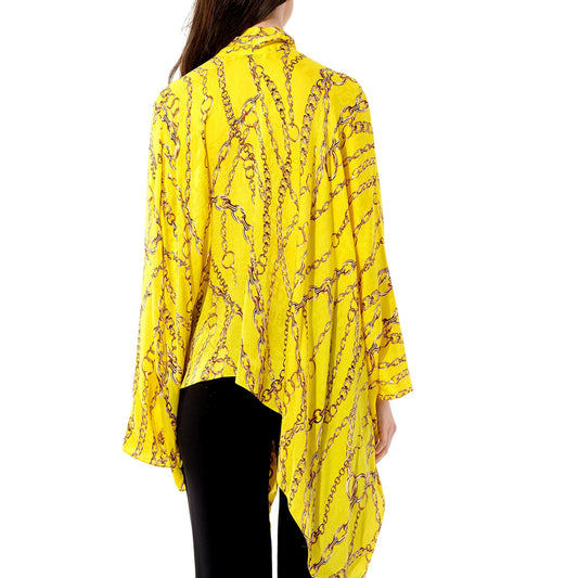 Draped Vareuse Top in Yellow