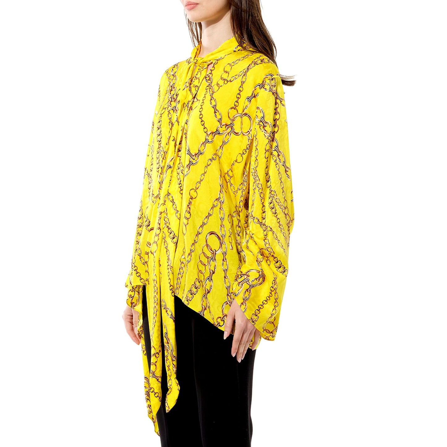 Draped Vareuse Top in Yellow